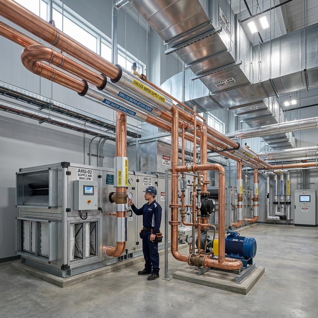 HVAC Copper Piping Installation